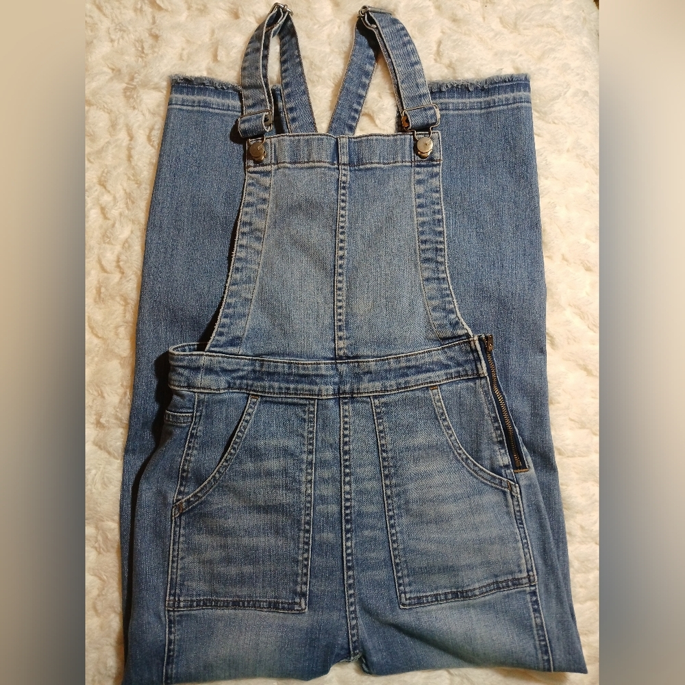 Madewell Skinny Denim Overalls Elmridge Drop Hem Edition, Indigo Size S
